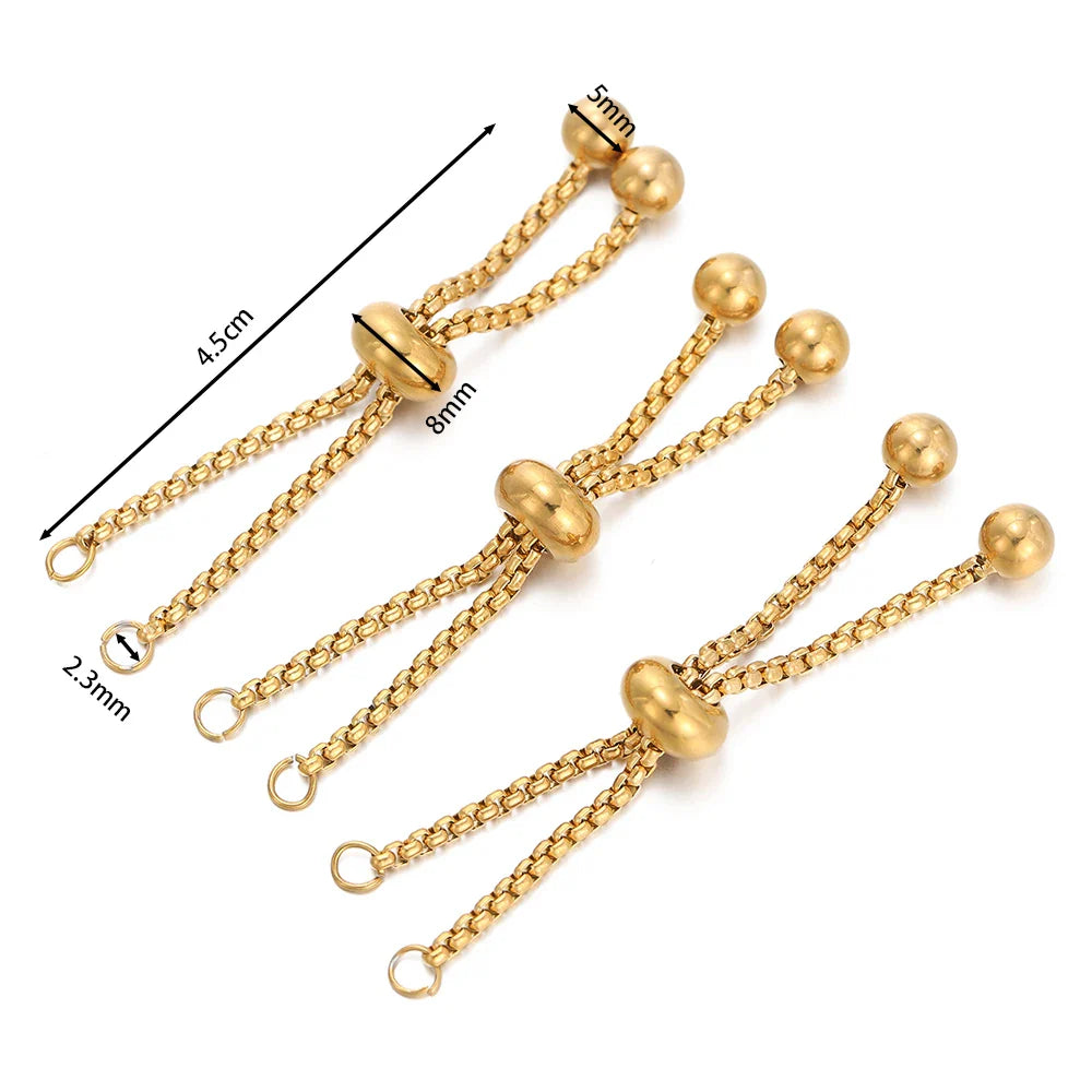 Women's Adjustable Stainless Steel Bracelet Extenders - 3 Pack-The Yellow Prime