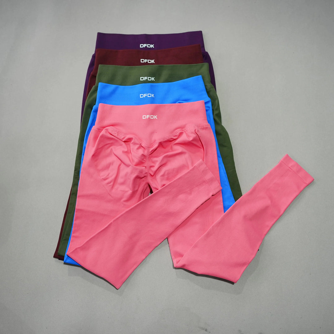 Nahtlose Yoga-Leggings mit hohem Bund und Bauchkontrolle für Damen