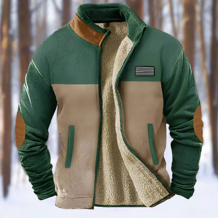Men's Fleece Jacket with Shearling Lining for Ultimate Comfort