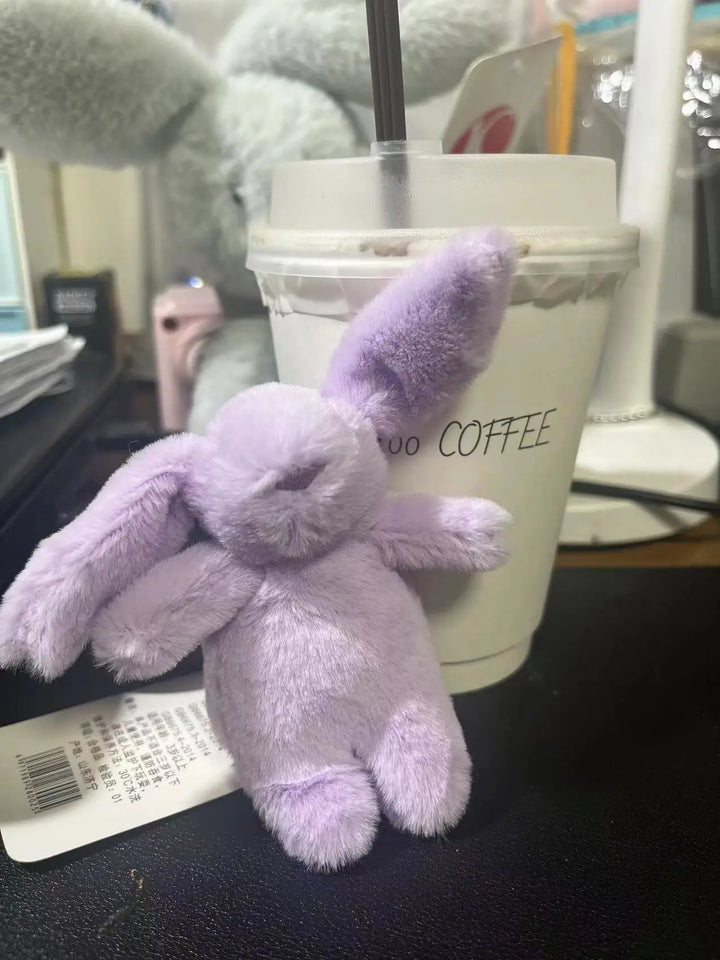 Women's Cute Bunny Plush Keychain Soft Bag Charm Gift-The Yellow Prime