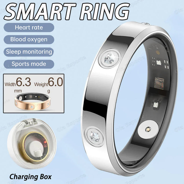 Health Tracker Smart Ring - IP68 Waterproof Sleep & Heart Rate Monitor-The Yellow Prime