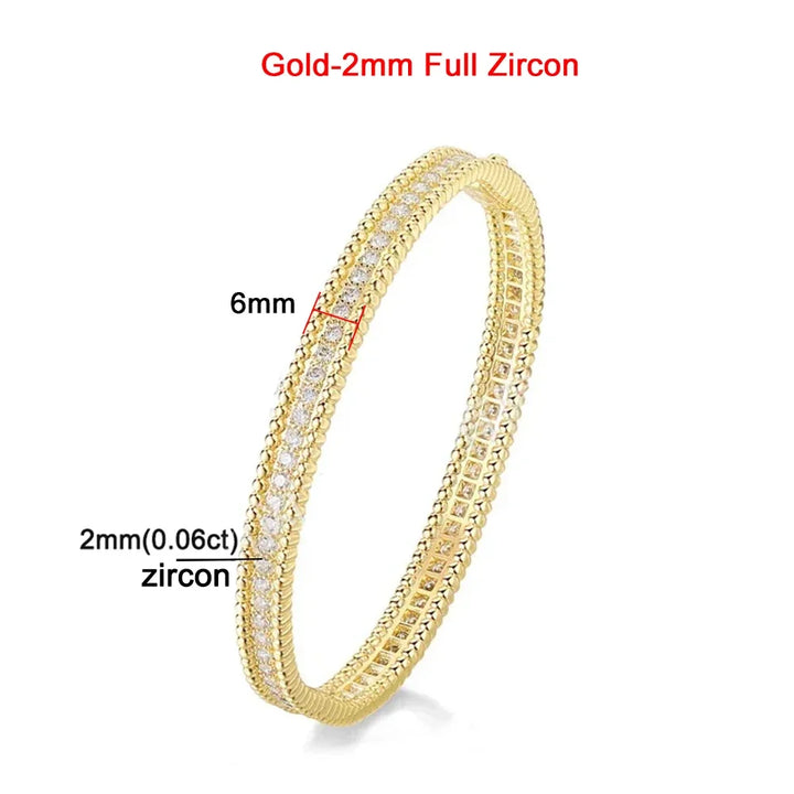 [Women's 2mm Moissanite Tennis Bracelet in 18K Gold Plated]-The Yellow Prime