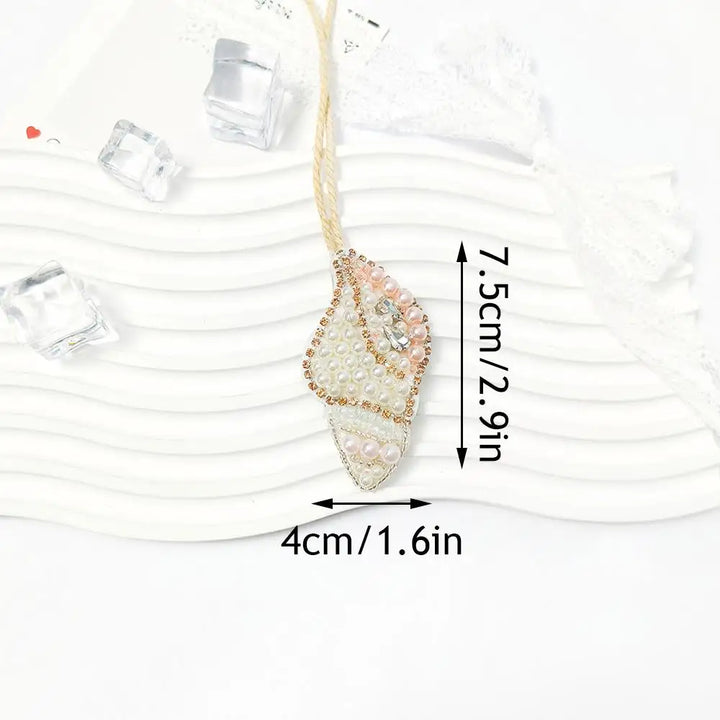 Women's Handmade Sequin Patch Coconut Tree Keyring Bag Pendant-The Yellow Prime
