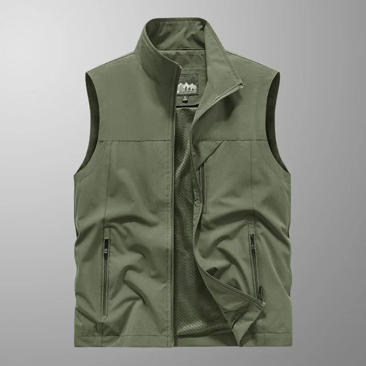 Men's Waterproof Versatile Sleeveless Vest - Lightweight Polyester