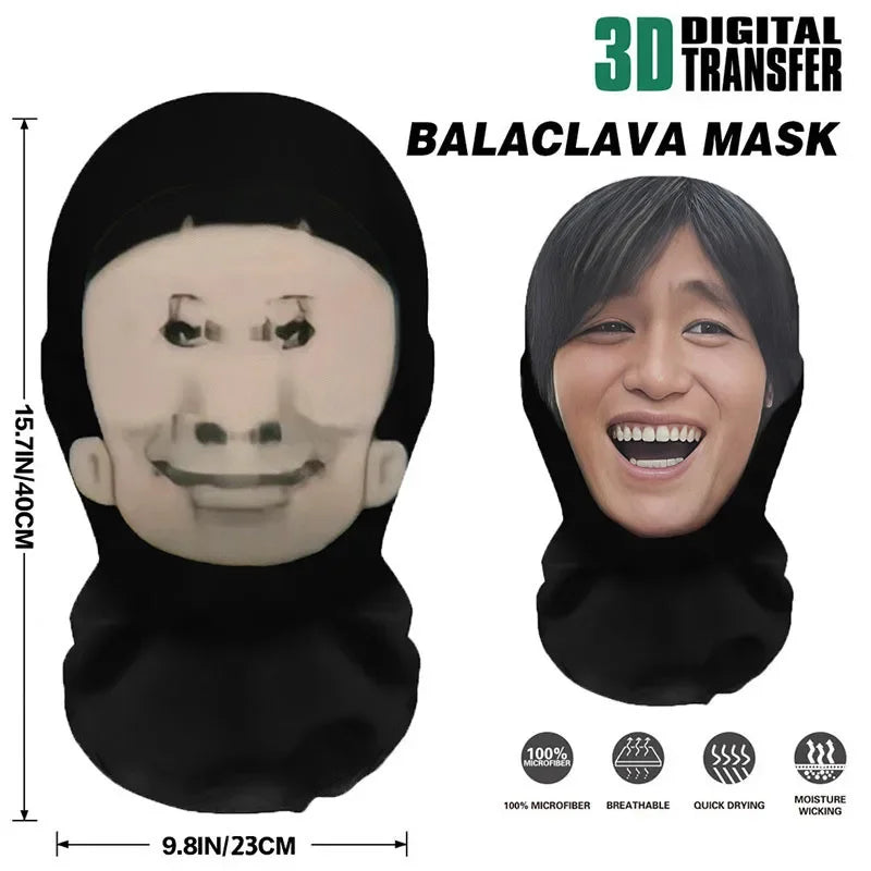 Halloweens 3D-realistiske ansigtsmasker til cosplay og streetwear