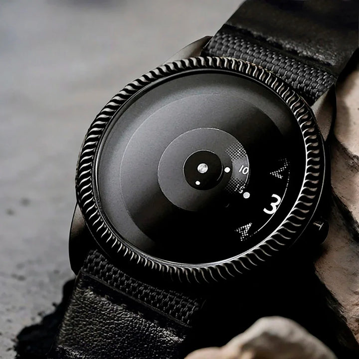 Men's Minimalist Quartz Watch with Canvas Strap-The Yellow Prime