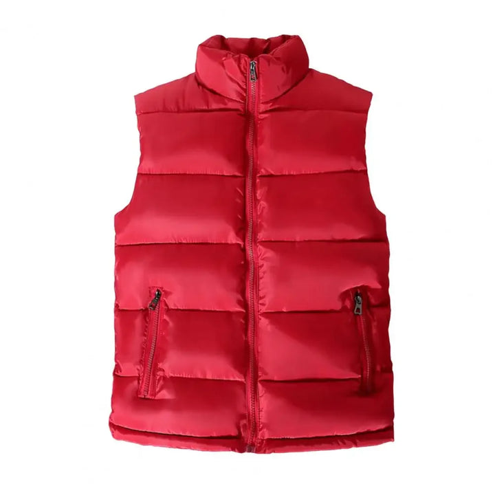 Men's Lightweight Quilted Puffer Vest with Slim Stand Collar