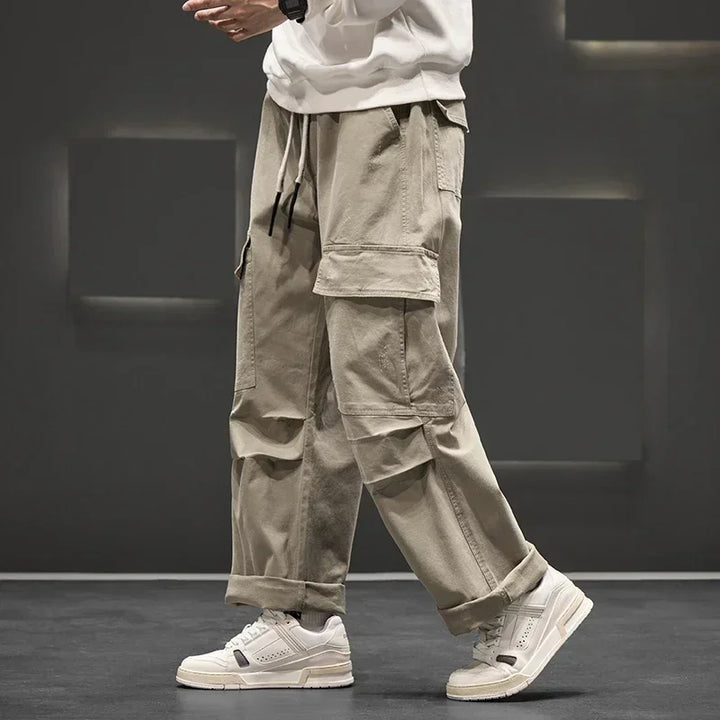 Men's Wide-Leg Cargo Pants – Relaxed Fit Streetwear Style