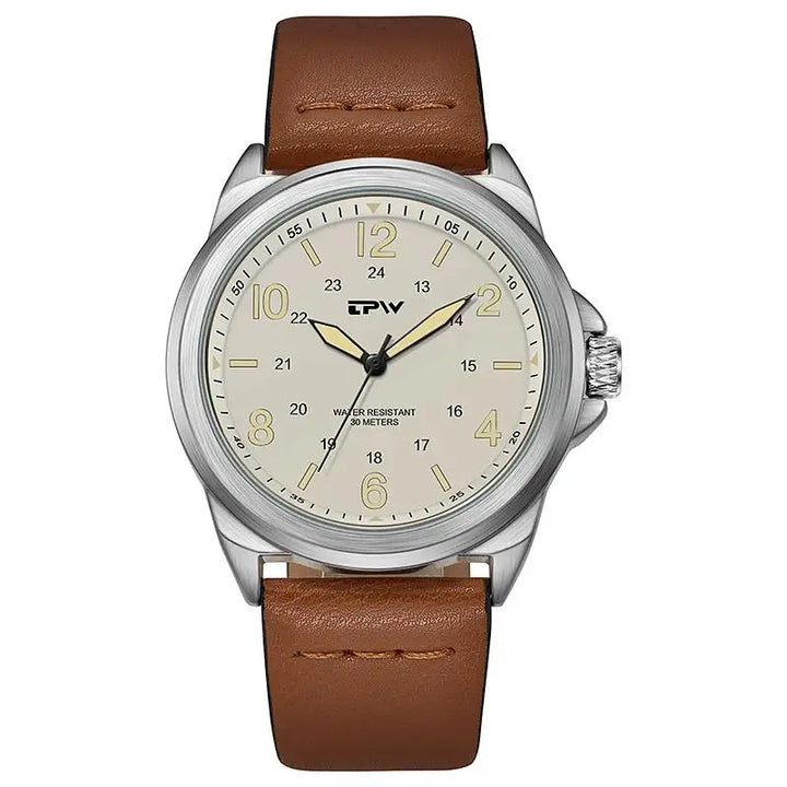 Men's Rugged Military Analog Watch with 42mm Fabric Strap, 30M Water-Resistant-The Yellow Prime