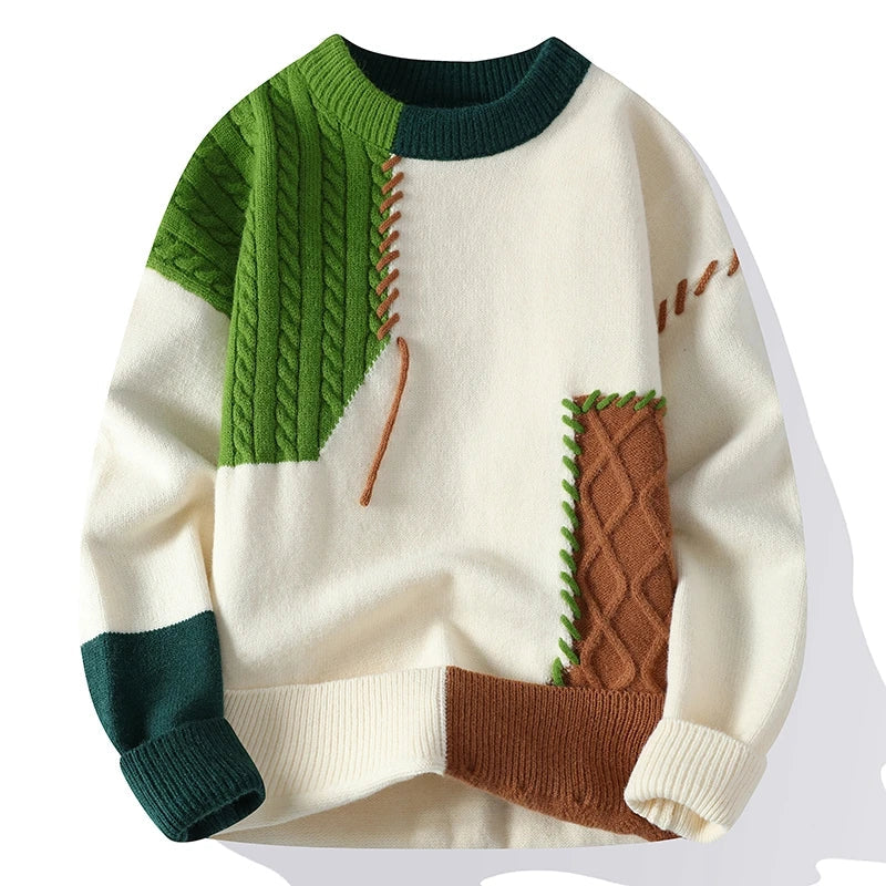 Ryan | Men's Cable Knit Wool Pullover Sweater