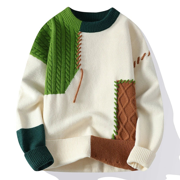Ryan | Men's Cable Knit Wool Pullover Sweater