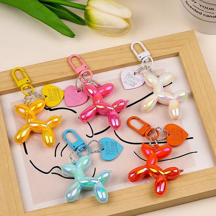 Women's Cute Balloon Dog Keychain Resin Bag Pendant for Fall 2025-The Yellow Prime