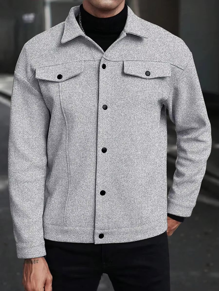 Evan | Men's Wool Button-Up Jacket