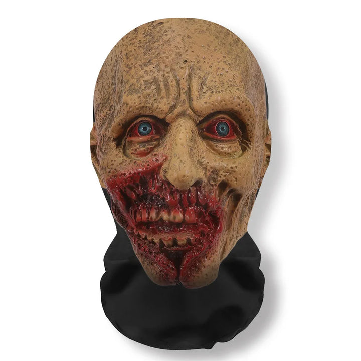 Halloweens 3D-spøkelsesmaske med ansikt, elastisk nettinghodeplagg som dekker hele skallen