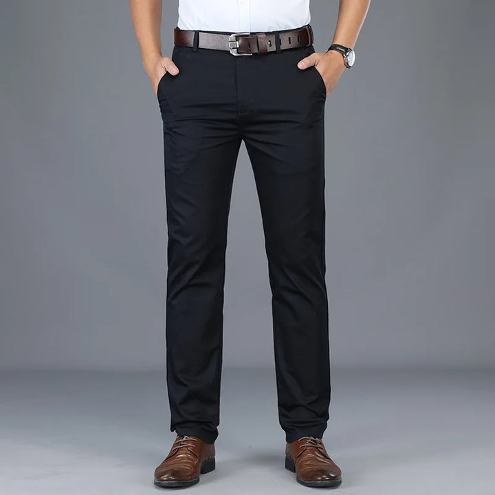 Men's Slim Fit Straight Leg Dress Trousers