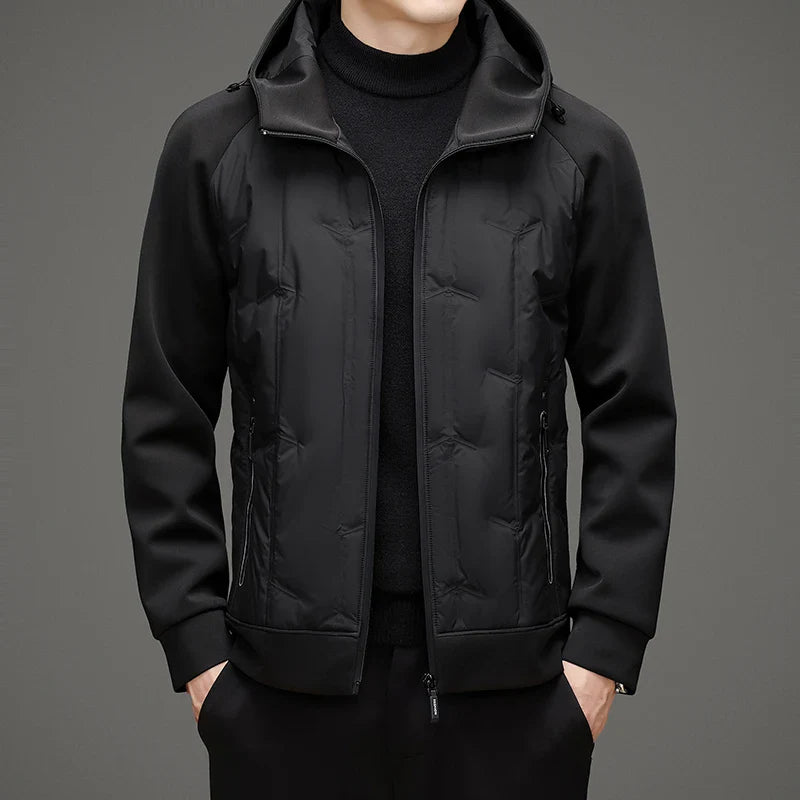 Men's Quilted Hooded Jacket - Ridgefield Style-The Yellow Prime