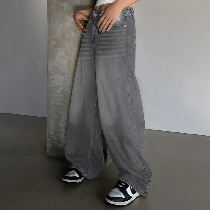 Nora | Women's Baggy Wide Leg Jeans - Comfortable and Stylish Fit-The Yellow Prime