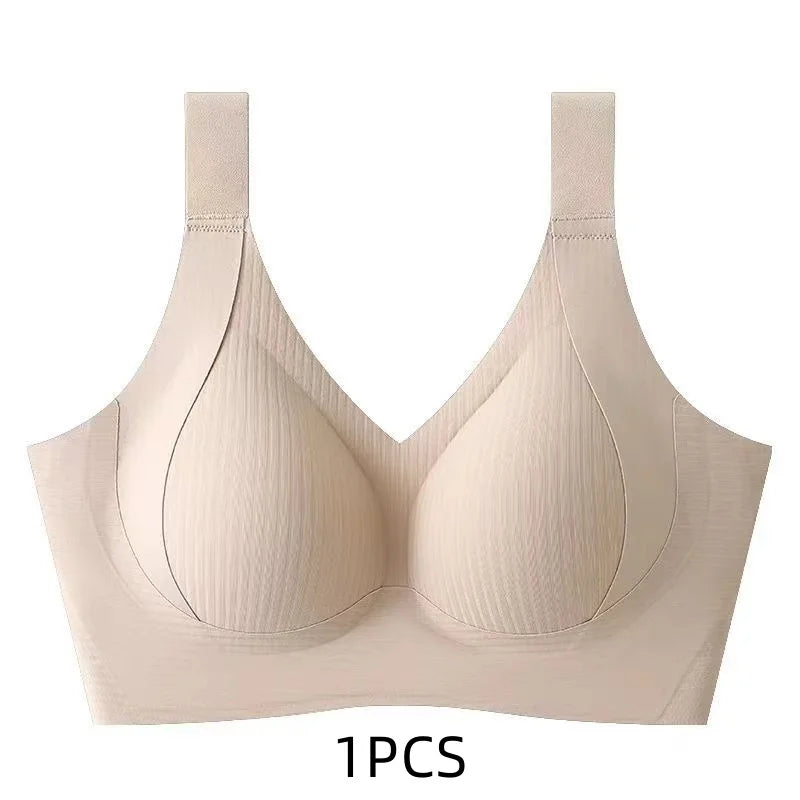 Women's Seamless Thin Style Bra, No Wires, Anti-Sagging Support-The Yellow Prime