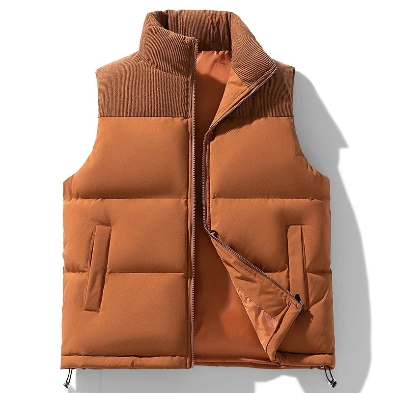 Men's Quilted Puffer Vest Jacket for Warmth and Style
