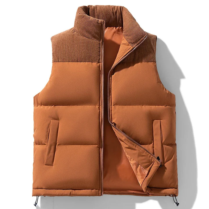 Men's Quilted Puffer Vest Jacket for Warmth and Style