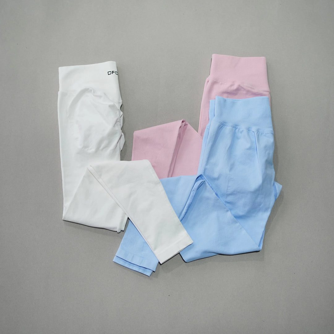 Nahtlose Yoga-Leggings mit hohem Bund und Bauchkontrolle für Damen