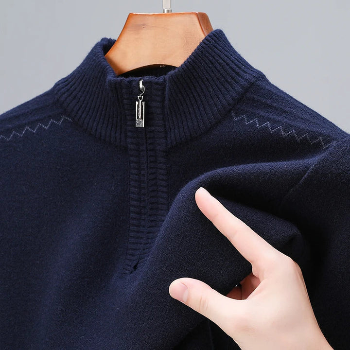 Robert | Men's Wool Blend Quarter-Zip Sweater