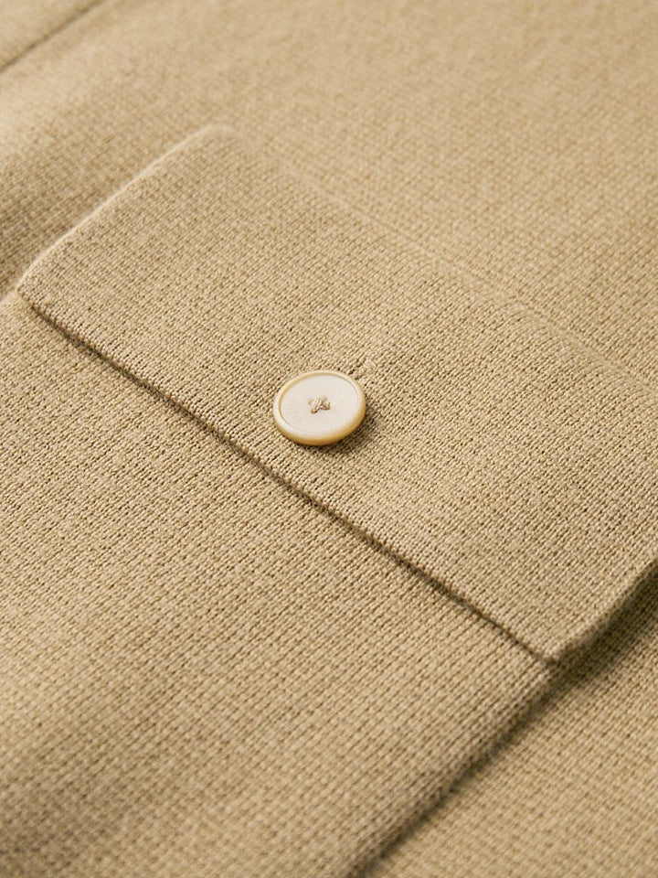 Men's Merino Wool Polo Cardigan | Stylish Button Sweater for Men