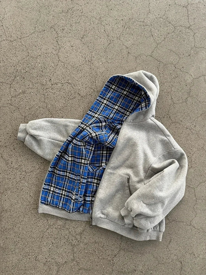 Men's Oversized Cozy Zip Hoodie - Boxy Cut, Cotton Blend-The Yellow Prime