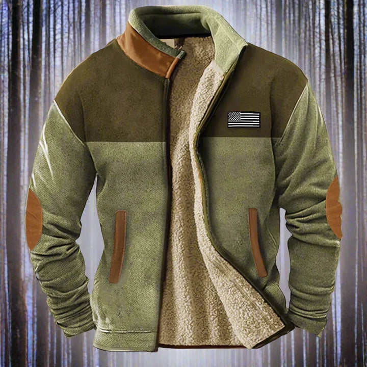 Men's Fleece Jacket with Shearling Lining for Ultimate Comfort