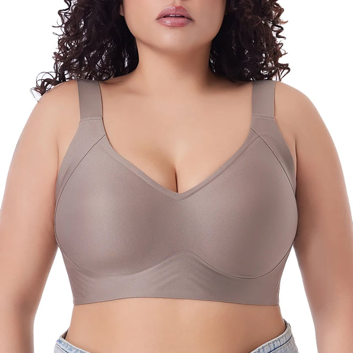 Women's Seamless Plus Size Push-Up Bra Thin Cup Wireless Bralette-The Yellow Prime