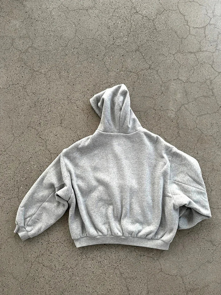 Men's Oversized Cozy Zip Hoodie - Boxy Cut, Cotton Blend-The Yellow Prime