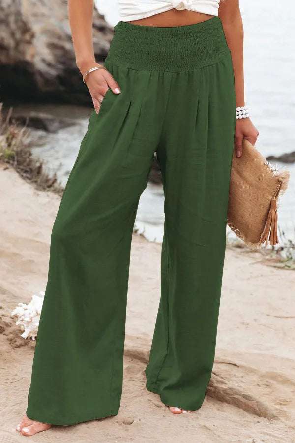 Women's casual drawstring wide-leg pants for spring and summer-The Yellow Prime