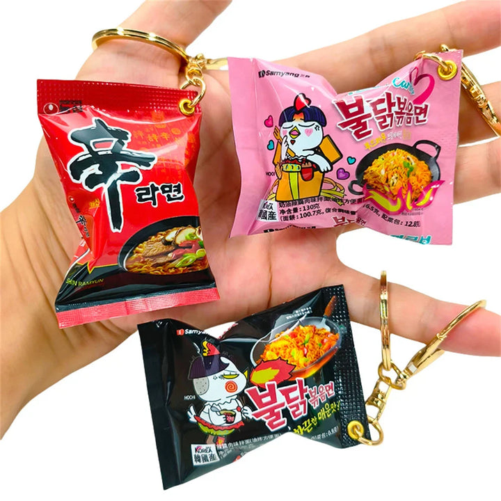 Women's Mini Snack Phone Charm Instant Noodle Keychain Gift-The Yellow Prime