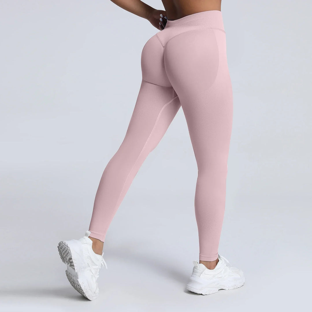 Women's Push-Up Low-Rise Seamless Yoga Leggings for Fitness