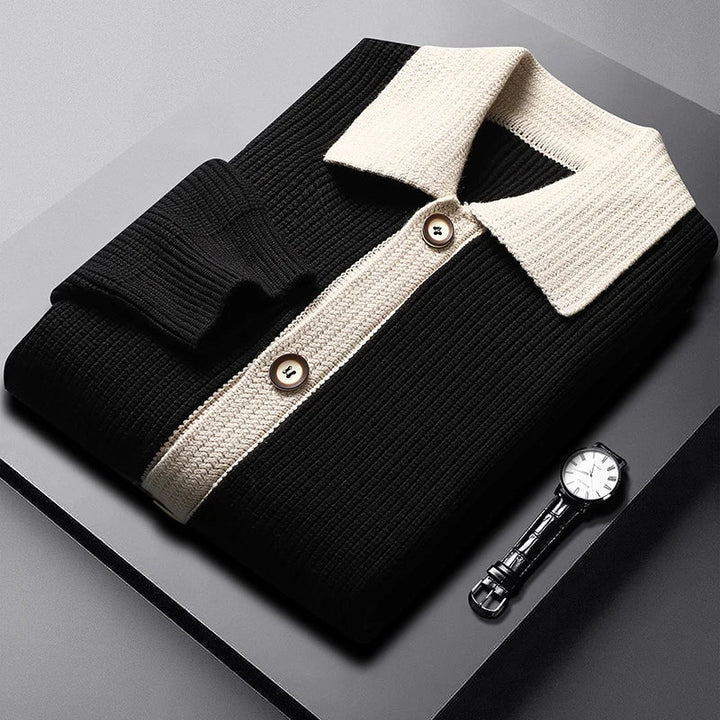 Men's Two-Tone Cardigan-The Yellow Prime