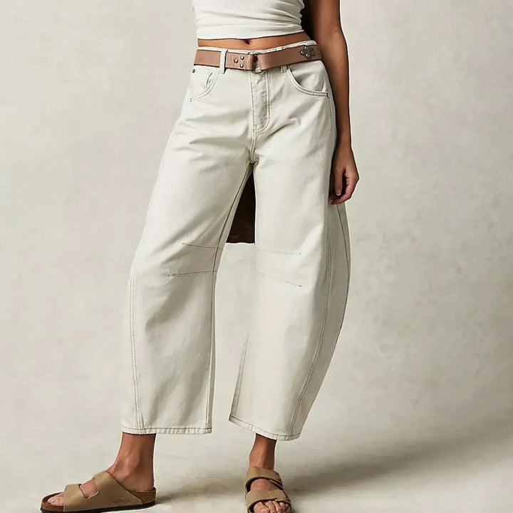 Women's Loose-Fitting Casual Jeans-The Yellow Prime
