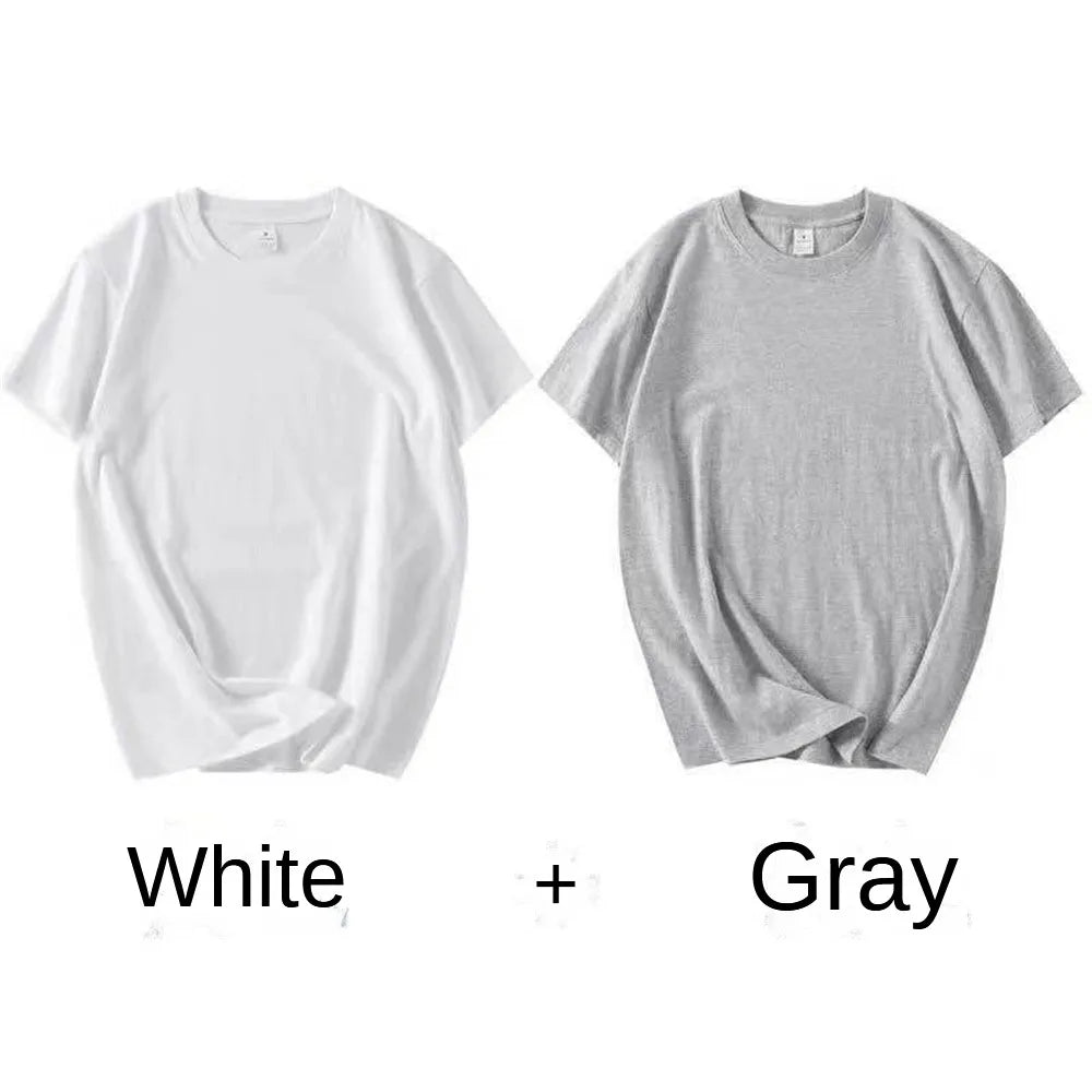 Men's 2PCS 100% Cotton Short Sleeve Casual T-Shirts-The Yellow Prime