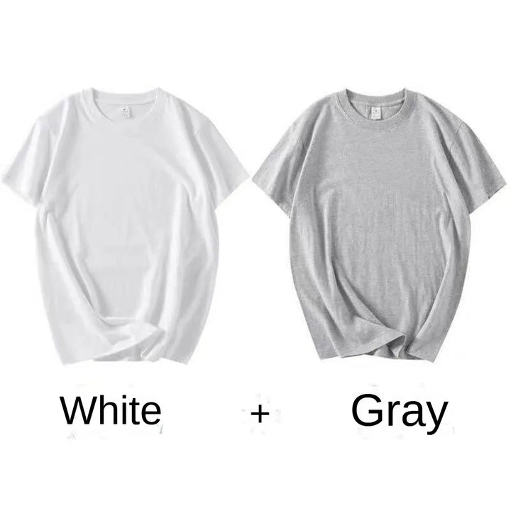 Men's 2PCS 100% Cotton Short Sleeve Casual T-Shirts-The Yellow Prime
