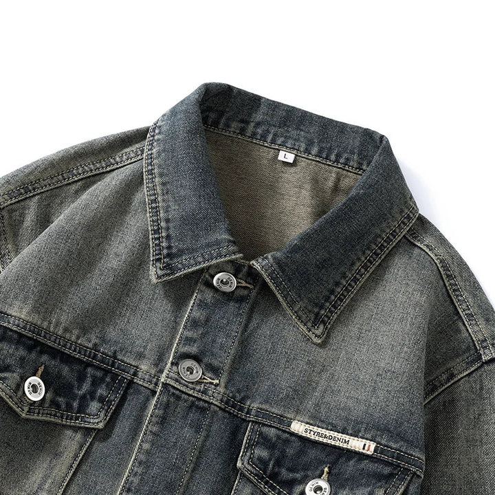 Men's Fade Denim Jacket-The Yellow Prime