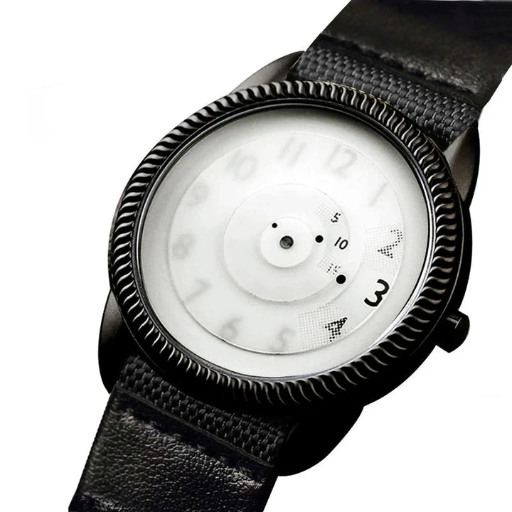Men's Minimalist Quartz Watch with Canvas Strap-The Yellow Prime
