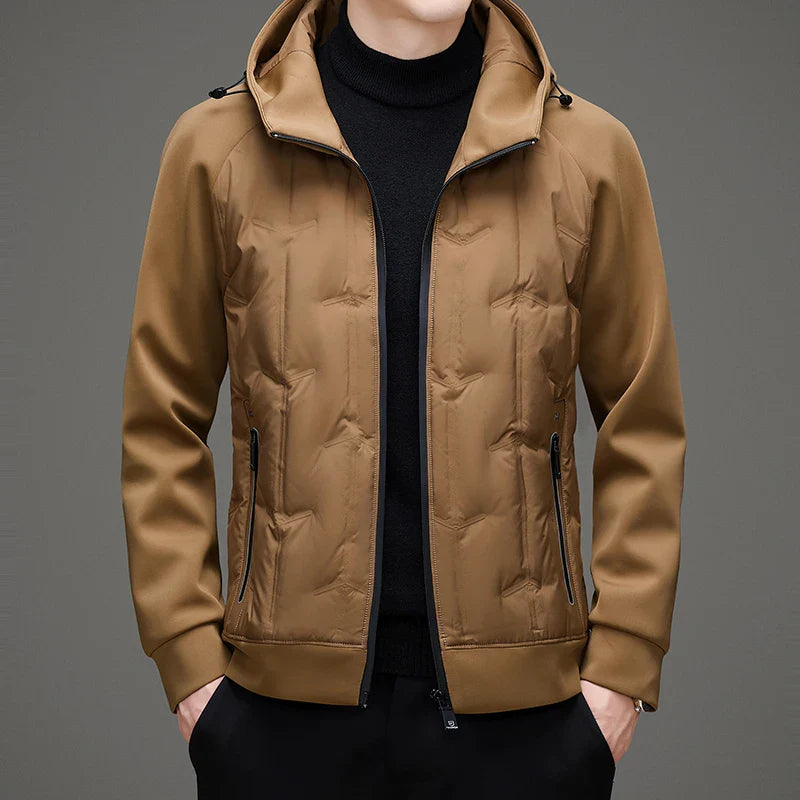 Men's Quilted Hooded Jacket - Ridgefield Style-The Yellow Prime