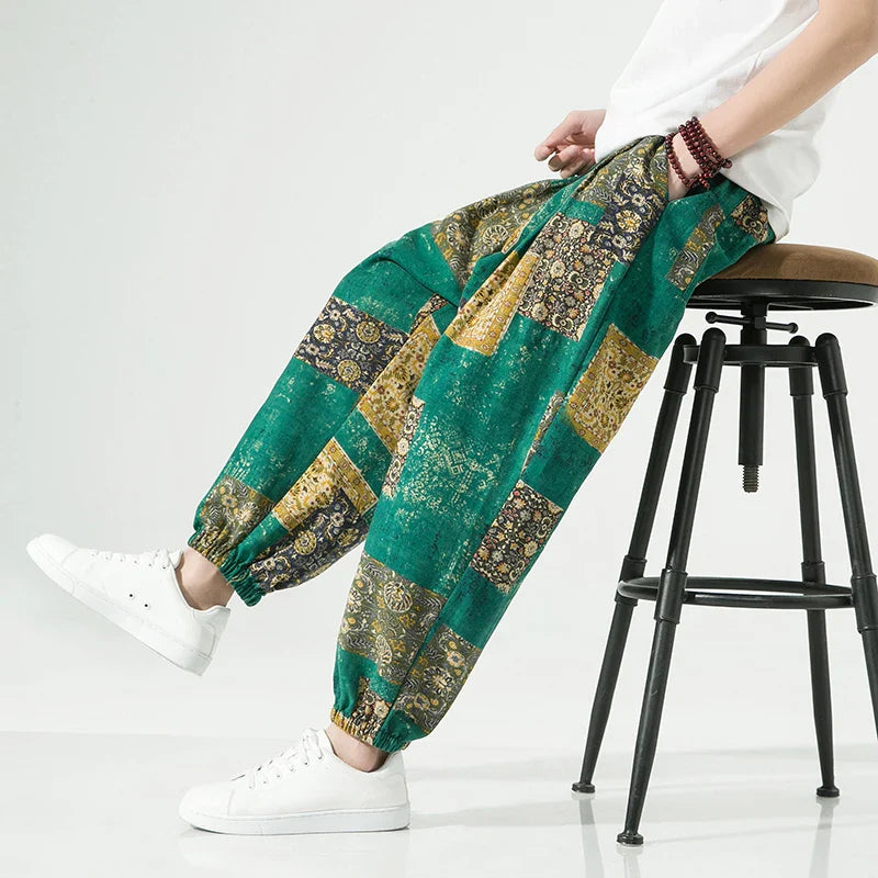 Men's Cotton Patch Joggers - Comfortable and Stylish-The Yellow Prime