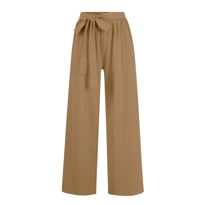 Women's Pleated Wide-Leg Tie-Front Trousers