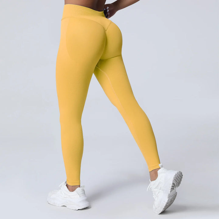 Women's Push-Up Low-Rise Seamless Yoga Leggings for Fitness