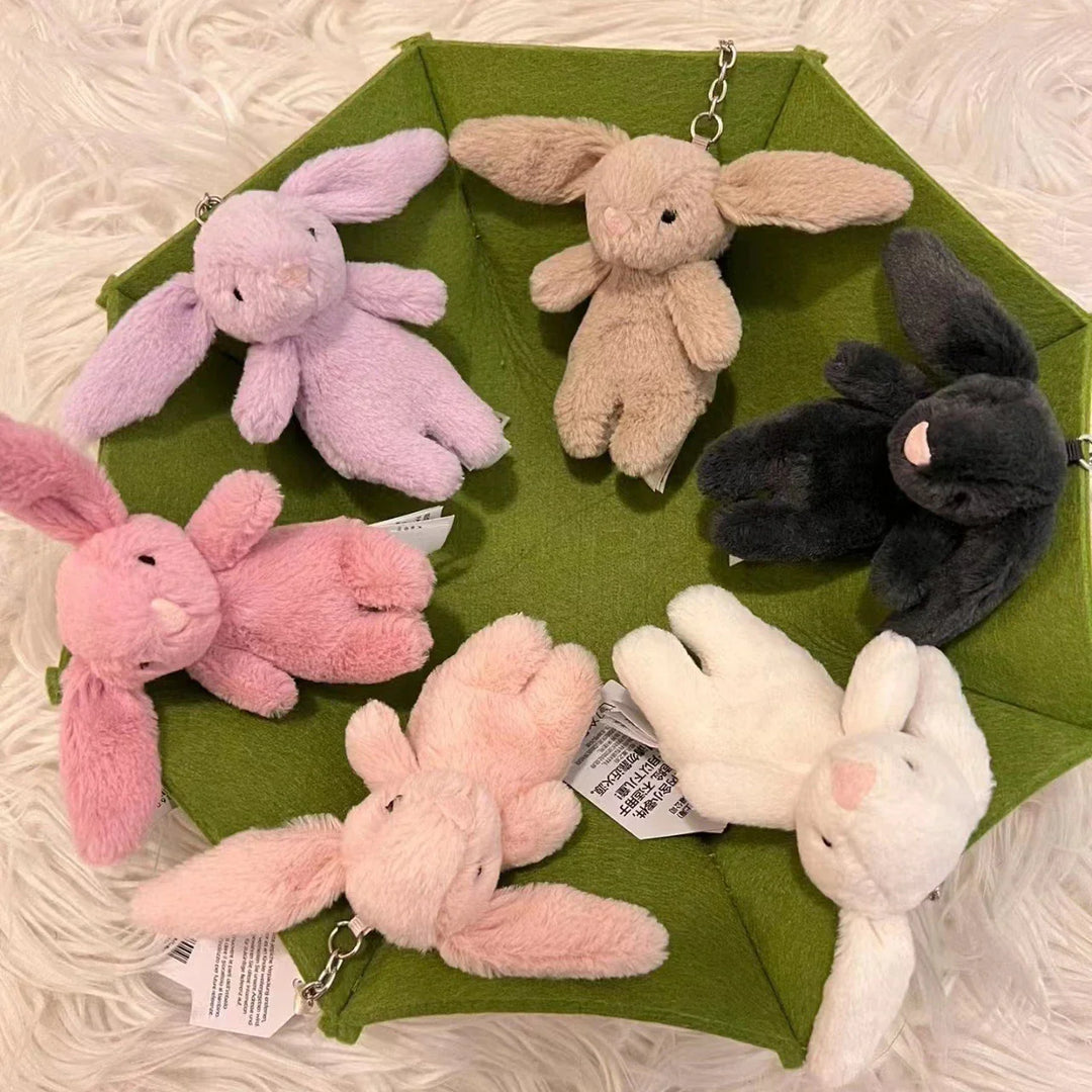 Women's Cute Bunny Plush Keychain Soft Bag Charm Gift-The Yellow Prime