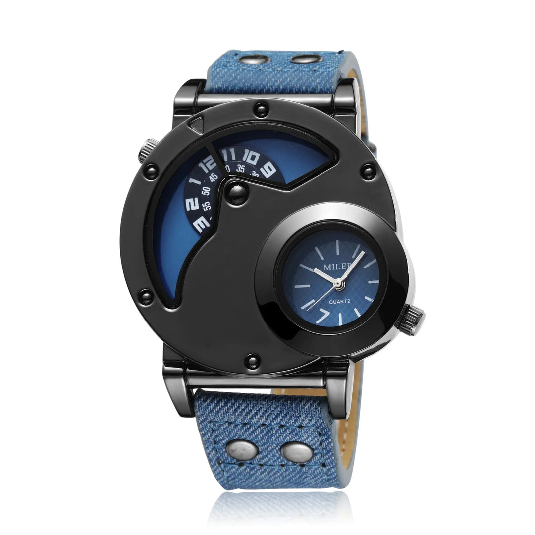 Men's Quartz Sport Watch with Fabric Strap and Unique Alloy Case-The Yellow Prime