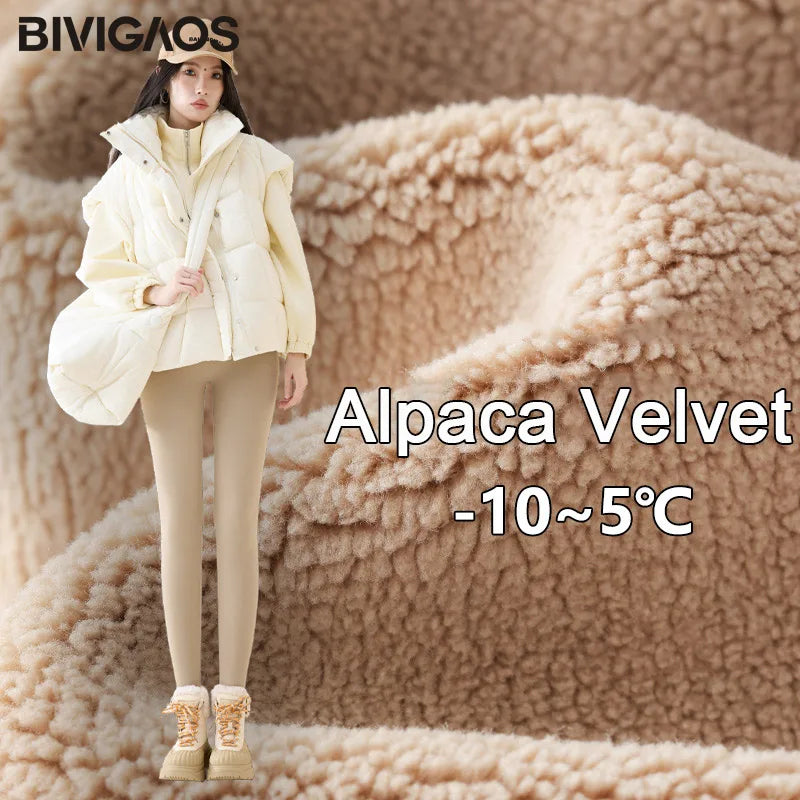 Fleecelegging met hoge taille en haaienhuidlook voor dames - comfortabel en afslankend model