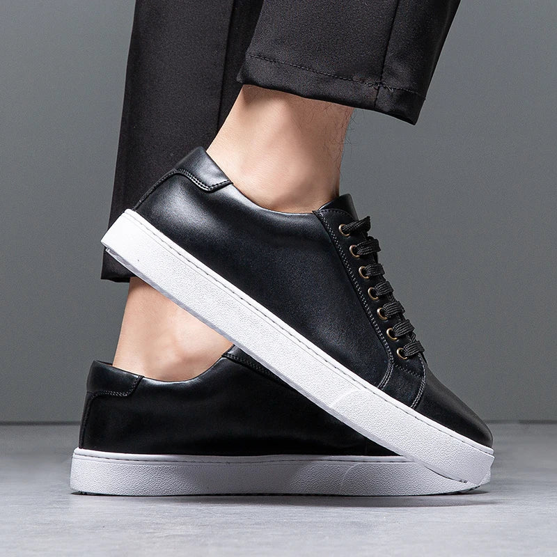 David | Men's Leather Sneakers-The Yellow Prime
