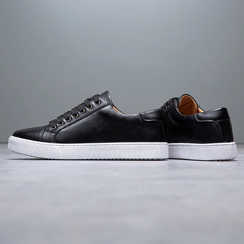 David | Men's Leather Sneakers-The Yellow Prime