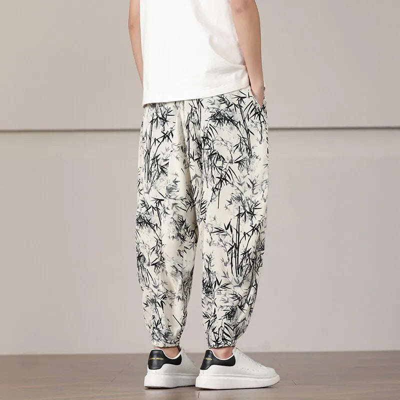 Men's Abstract Joggers - Panarea Style-The Yellow Prime